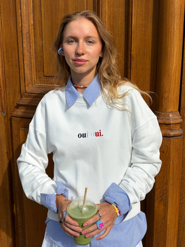Sweatshirt Oui Oui — Cropped